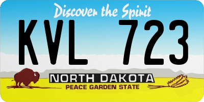ND license plate KVL723
