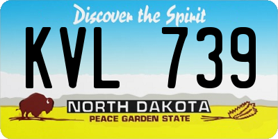 ND license plate KVL739
