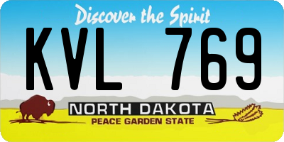 ND license plate KVL769