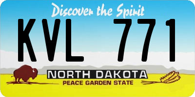 ND license plate KVL771
