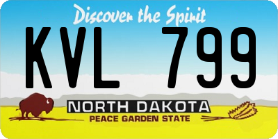 ND license plate KVL799