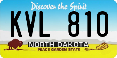ND license plate KVL810