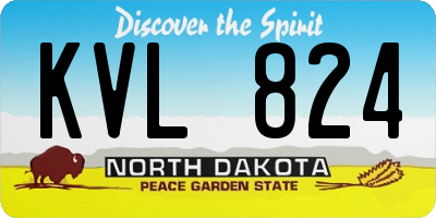 ND license plate KVL824