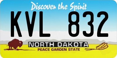 ND license plate KVL832