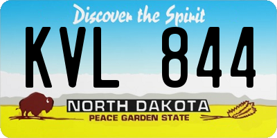 ND license plate KVL844