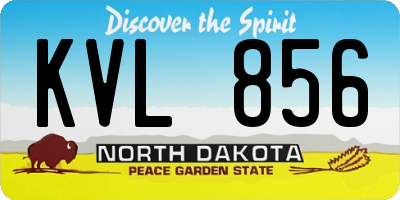 ND license plate KVL856