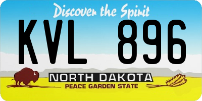 ND license plate KVL896