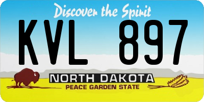ND license plate KVL897