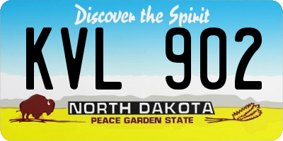 ND license plate KVL902