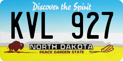 ND license plate KVL927