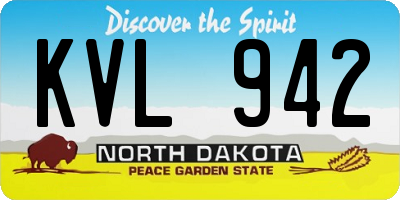ND license plate KVL942