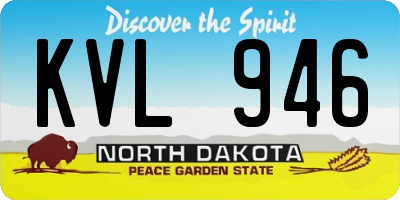 ND license plate KVL946