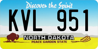 ND license plate KVL951