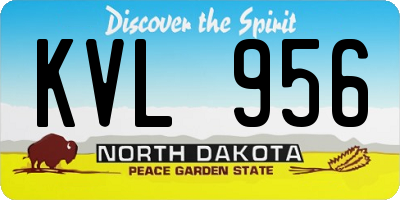 ND license plate KVL956