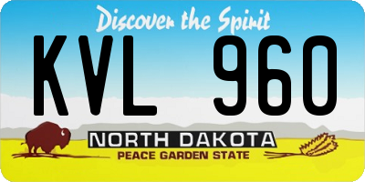 ND license plate KVL960