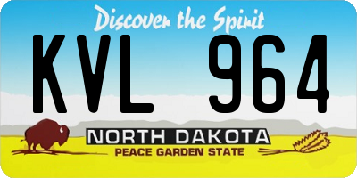 ND license plate KVL964