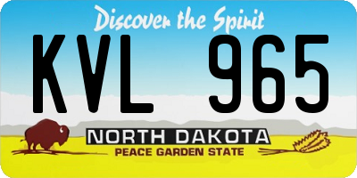 ND license plate KVL965
