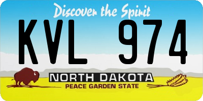 ND license plate KVL974