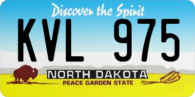 ND license plate KVL975