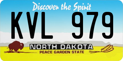ND license plate KVL979