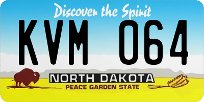 ND license plate KVM064