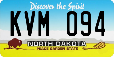 ND license plate KVM094