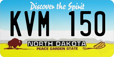 ND license plate KVM150