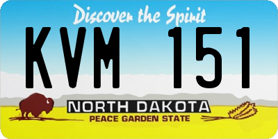 ND license plate KVM151