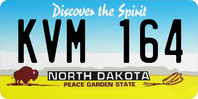 ND license plate KVM164