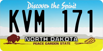 ND license plate KVM171