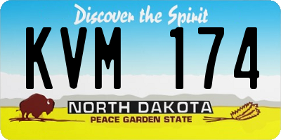 ND license plate KVM174