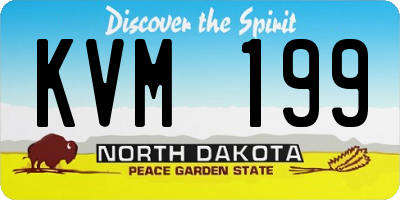 ND license plate KVM199