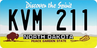 ND license plate KVM211