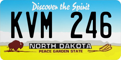 ND license plate KVM246