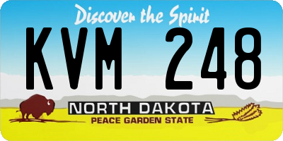 ND license plate KVM248