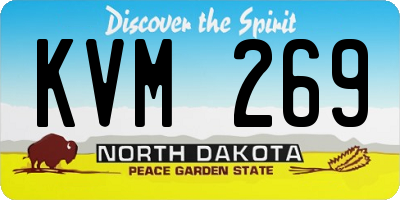 ND license plate KVM269