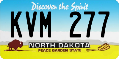 ND license plate KVM277