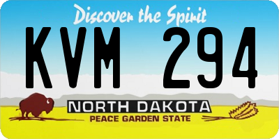 ND license plate KVM294