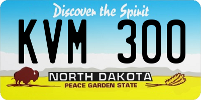 ND license plate KVM300