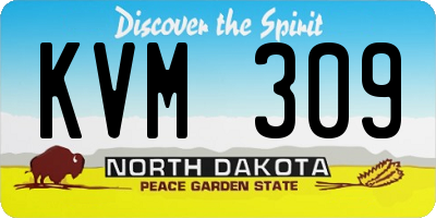 ND license plate KVM309