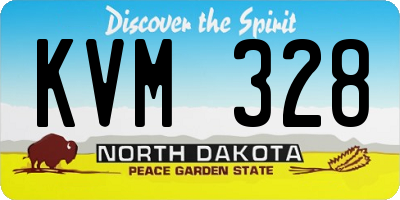 ND license plate KVM328