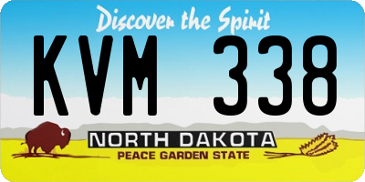 ND license plate KVM338