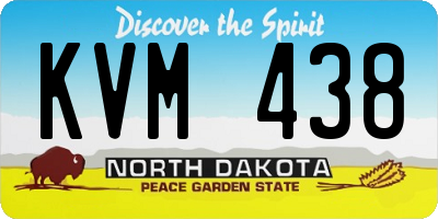 ND license plate KVM438