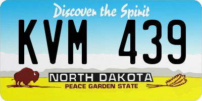 ND license plate KVM439