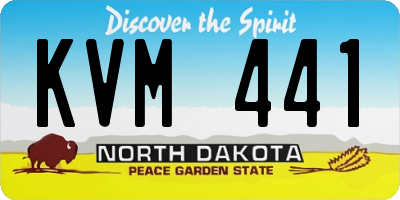 ND license plate KVM441