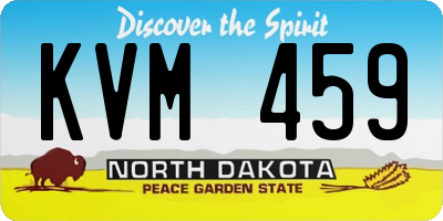 ND license plate KVM459