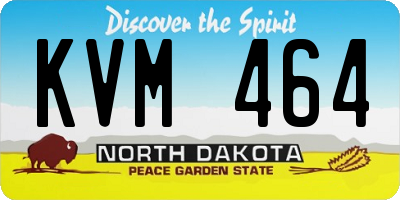 ND license plate KVM464