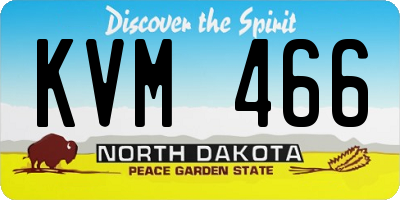 ND license plate KVM466