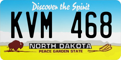 ND license plate KVM468