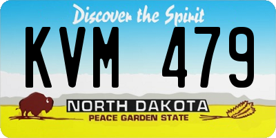 ND license plate KVM479